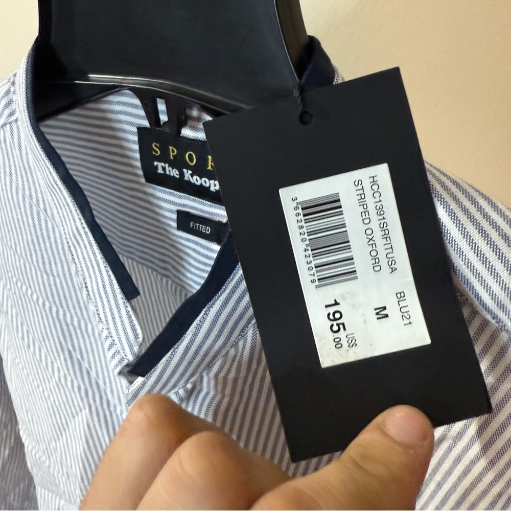 The Kooples Light Blue Striped Button Down Shirt - Picture 4 of 12